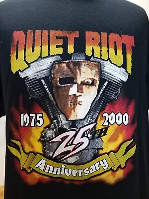 Buy Vintage 2000 Quiet Riot 25th Anniversary XL Shirt Single Stitch Vtg Rock Metal • 32.62£