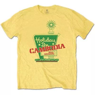 Buy Dead Kennedys 'Holiday In Cambodia' Yellow T Shirt - NEW OFFICIAL • 15.49£