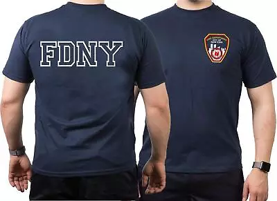 Buy Navy: New York City Fire Dept. T-Shirt With Colored Chest Logo • 25.47£
