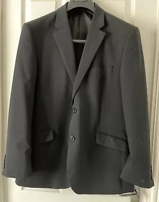 Buy Slaters Menswear 42s Black Smart Jacket Bi-stretch With Wool Worn Once • 12.99£