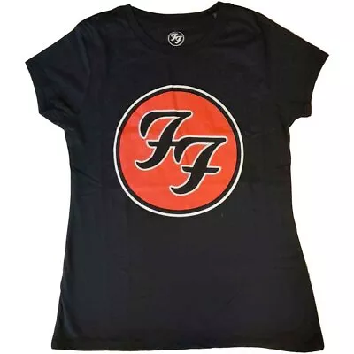 Buy Foo Fighters  - Ladies T- Shirt - FF Logo - Black Cotton • 14.99£