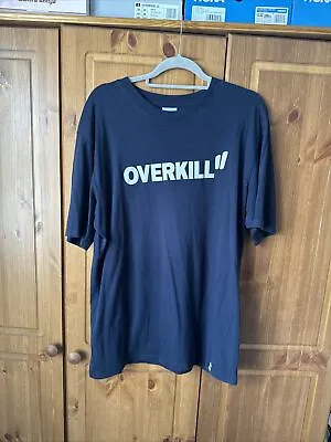 Buy Overkill Logo T Shirt  Blue / Navy Size XL Oi Polloi Berlin Skate Store Lost Art • 10£