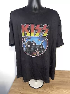 Buy Kiss World Tour 76 Official T Shirt Black Graphic 3XL • 19.99£