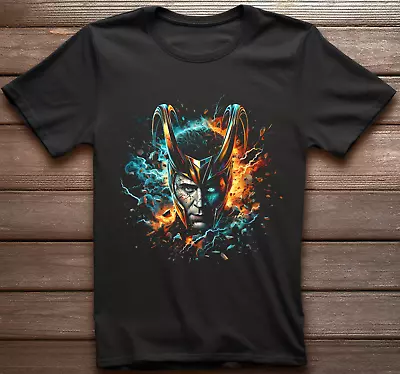 Buy Loki Mens Black Superhero Villains T-shirt Kids Top Tee Unisex XS - 2XL SH43 • 9.95£