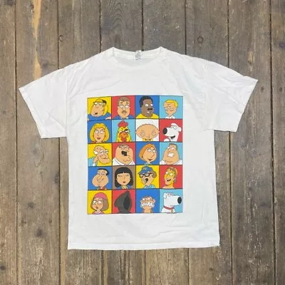 Buy Family Guy T-Shirt Mens Graphic TV Y2K Short Sleeve Tee, White Medium • 40£