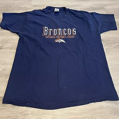 Buy Vintage Broncos National Football League Embroidered T-Shirt Size XL 90s NFL • 21.46£