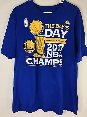 Buy 2017 Golden State Warriors Adidas NBA Champs Shirt Mens XL   • 14.86£