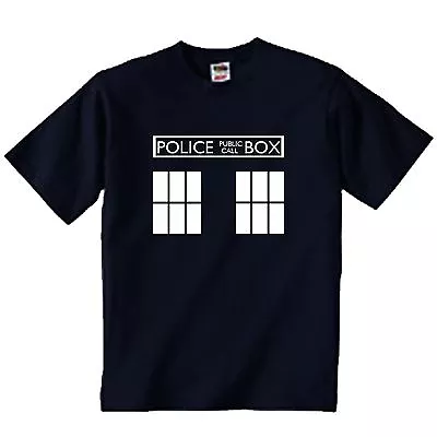 Buy POLICE British PHONE BOX KIDS | Who T SHIRT TV RETRO T SHIRT FREE POST All Sizes • 9.99£