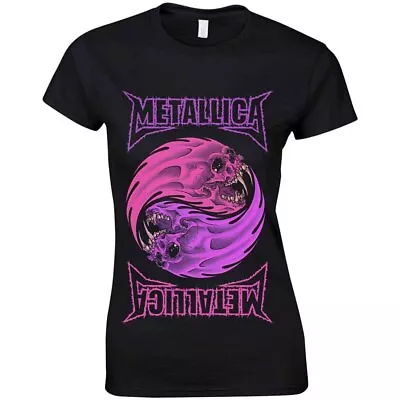 Buy Metallica Yin Yang Women T-Shirt Black XXL, 100% Cotton, Regular • 18.23£