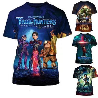 Buy Troll Hunters Hip Hop Harajuku Women Men T-Shirt 3D Print Short Sleeve Tee Tops • 5.99£