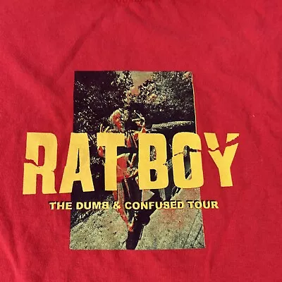 Buy Rat Boy The Dumb & Confused Tour T-shirt Red Size Large • 15.87£