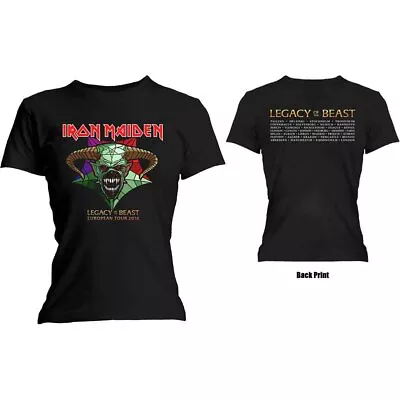 Buy Iron Maiden Women's Legacy Of The Beast Tour T-Shirt, Black, 16 (Size: Xx-Large) • 19.97£