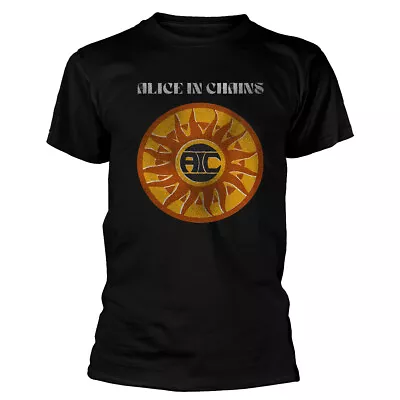 Buy Alice In Chains Circle Sun Vintage Black T-Shirt NEW OFFICIAL • 15.49£