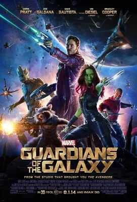 Buy Marvel Guardians Of The Galaxy Vol 1 Movie Poster Iron On Tee T-shirt Transfer • 2.40£