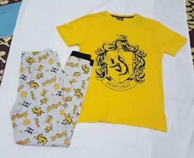 Buy Primark Kids Boys/girls Harry Potter  Hufflepuff Pyjama Top & Bottoms Nightwear • 12.99£