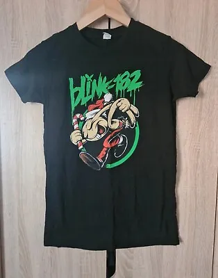 Buy Blink 182 Christmas T-Shirt Black Bunny Rabbit Woman's Small Music Band Shirt • 15£
