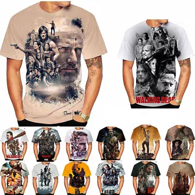 Buy TV Series Walking Dead Casual Women Men T-Shirt 3D Print Short Sleeve Tee Tops • 4.07£