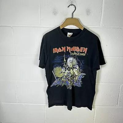 Buy Vintage Iron Maiden Shirt Mens Medium Black 2005 Live After Death Band Metal Y2K • 33.95£