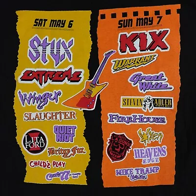Buy M3 Festival T-shirt S Black Double Sided Styx Kix Quiet Riot Extreme • 26.93£