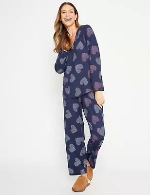 Buy Womens Pyjamas / Pjs -  Long Sleeve V Neck Printed Pj Set - MILLERS • 17.76£