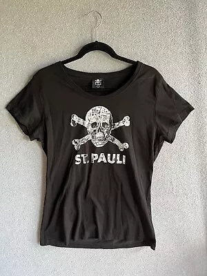 Buy St. Pauli Skull Tee T-shirt Large Black Women’s Slim Fit • 9.70£