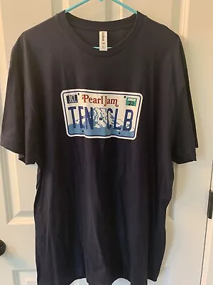 Buy PEARL JAM  TEN CLUB 2023 LICENSE PLATE T SHIRT SIZE XL  Extra Large Brand New • 23.29£
