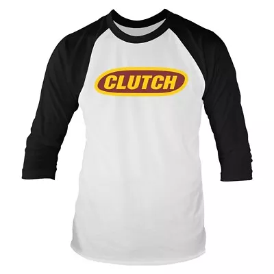 Buy Clutch - Classic Logo (Whte/Black) (NEW MENS 3/4 SLEEVED BASEBALL T-SHIRT ) • 11.69£