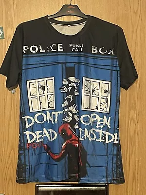 Buy Deadpool The Walking Dead Dr Who T Shirt Mens Large Mashup Rare Back Front • 20£