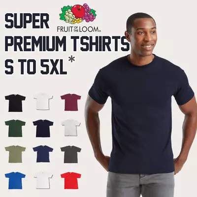 Buy Men's Premium T-shirts, Super Cotton T Shirts, Fruit Of The Loom Tshirts SS044 • 7.40£