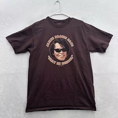Buy James Brown T Shirt Mens L Brown Stay In School Music R&B Soul Graphic Zion • 37.23£