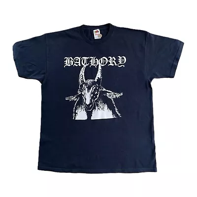 Buy 2000’s Bathory Quorthon Memorial Vintage T-Shirt Size XL. Black Metal Darkthrone • 29.99£