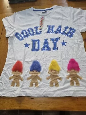 Buy Official Trolls Size M Ladies White T  Shirt  Bnwt • 5.99£