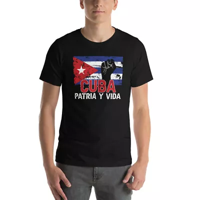 Buy Cuba Patria Y Vida Distressed Flag Short-Sleeve Unisex T-Shirt • 18.65£