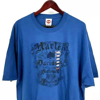 Buy Harley Davidson Beartooth Billings MT T Shirt Sz 2XL XXL Blue Spade Shield NWTD • 28£