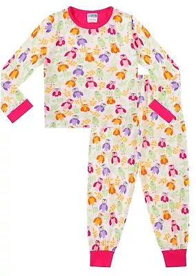 Buy Cute Girl's Long Pyjamas All Over OWL White Long Pjs 5 To 11 Years • 5.99£