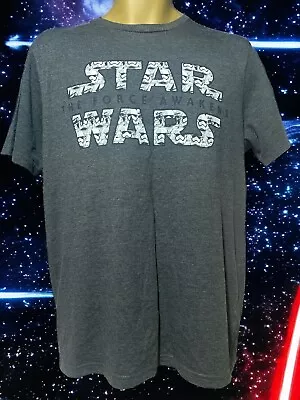 Buy Star Wars The Force Awakens T-Shirt Men's Large Grey T-Shirt • 8.99£