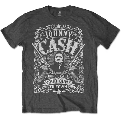 Buy Johnny Cash Don'T Take Your Guns To Town Official Tee T-Shirt Mens • 14.99£