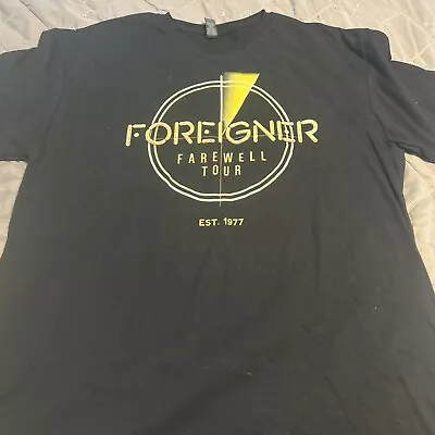 Buy Foreigner 2023 Farewell Tour Black Concert T Shirt Men’s Size XL • 18.66£