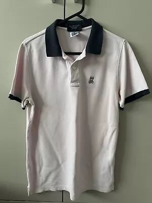 Buy Men’s Psycho Bunny Pale Pink Collared Polo Tshirt Size 4 (Medium) • 20£