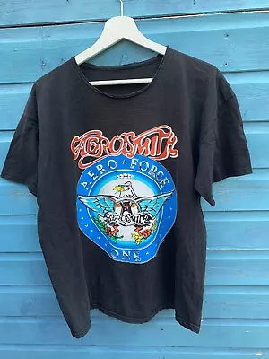 Buy Vintage Aerosmith Aero Force One 1993 T-Shirt Large Wayne's World • 34.99£