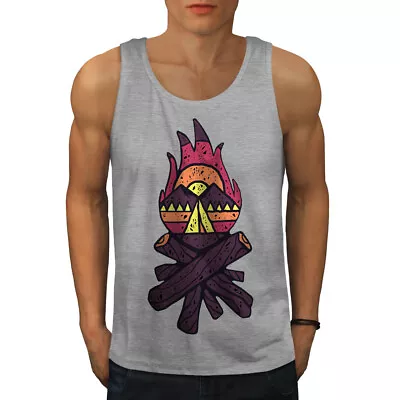 Buy Wellcoda Camping Bonfire Nature Mens Tank Top • 17.99£