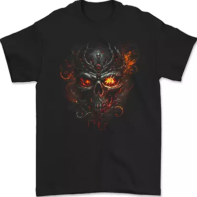 Buy An Evil Fire Skull From The Future Mens T-Shirt 100% Cotton • 10.48£