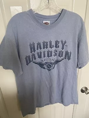 Buy Harley Davidson Beartooth Cody WY Men's Biker T-Shirt Skull Double Sided Large • 11.67£