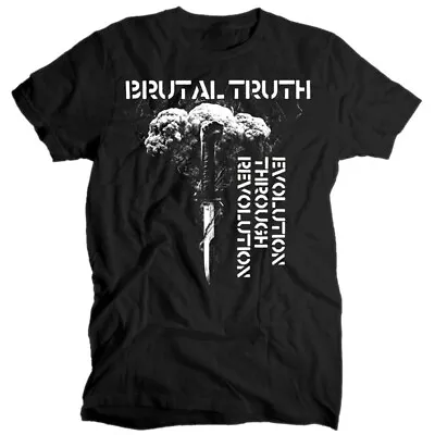 Buy Brutal Truth EVOLUTION T Shirt BLACK  Extreme Metal Band • 18.67£