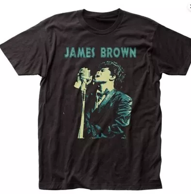 Buy James Brown Singing Mens T Shirt Black • 21.43£