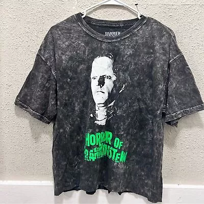 Buy HAMMER House Of Horror Acid Wash Frankenstein Cut Off Tee NWOT L • 23.34£