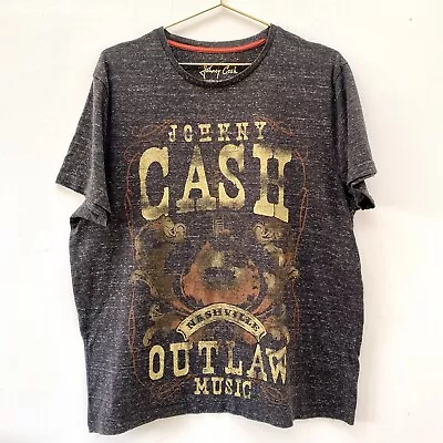 Buy Johnny Cash Outlaw Music Nashville Grey T-Shirt - Official Merch 2016 Size XL • 12.99£