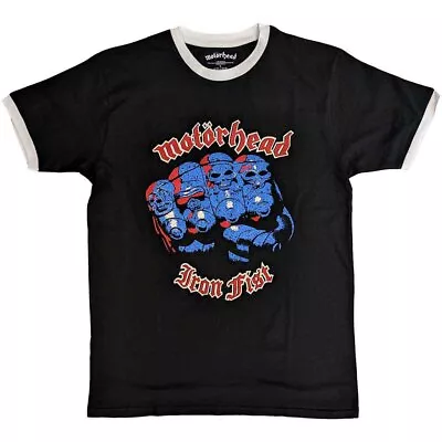 Buy Motorhead 'Iron Fist' Black Ringer  T Shirt - NEW • 15.99£