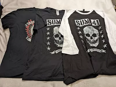 Buy Sum 41 Three T Shirt Bundle XL 22 23 P2P Canadian Pop Punk Rock Band Music Black • 69.99£