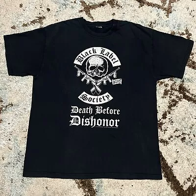 Buy Vintage Black Label Society Death Before Dishonor Shirt Size L 2005 Zakk Wylde • 27.96£